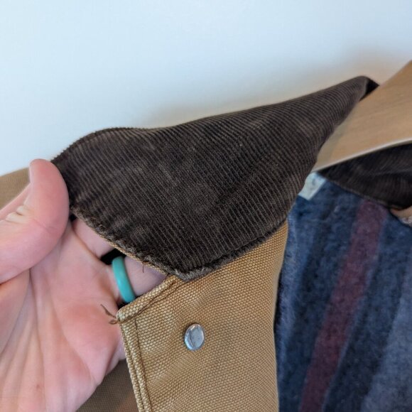 Vtg 70's Carhartt Chore Coat with Detachable Hood, Sz 44 - Picture 10 of 16